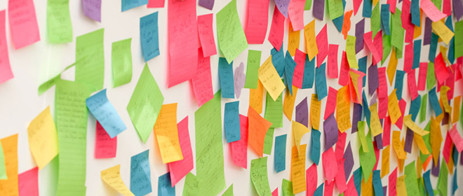 Dicas de organização com post-it