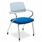 Cadeira para escritório Fixa para Visita azul 