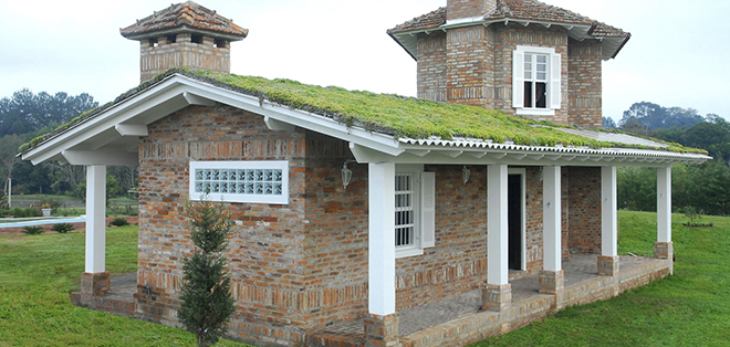 Ecotelhado aplicado a residência em Vera Cruz (RS). Crédito: Divulgação/Ecotelhado