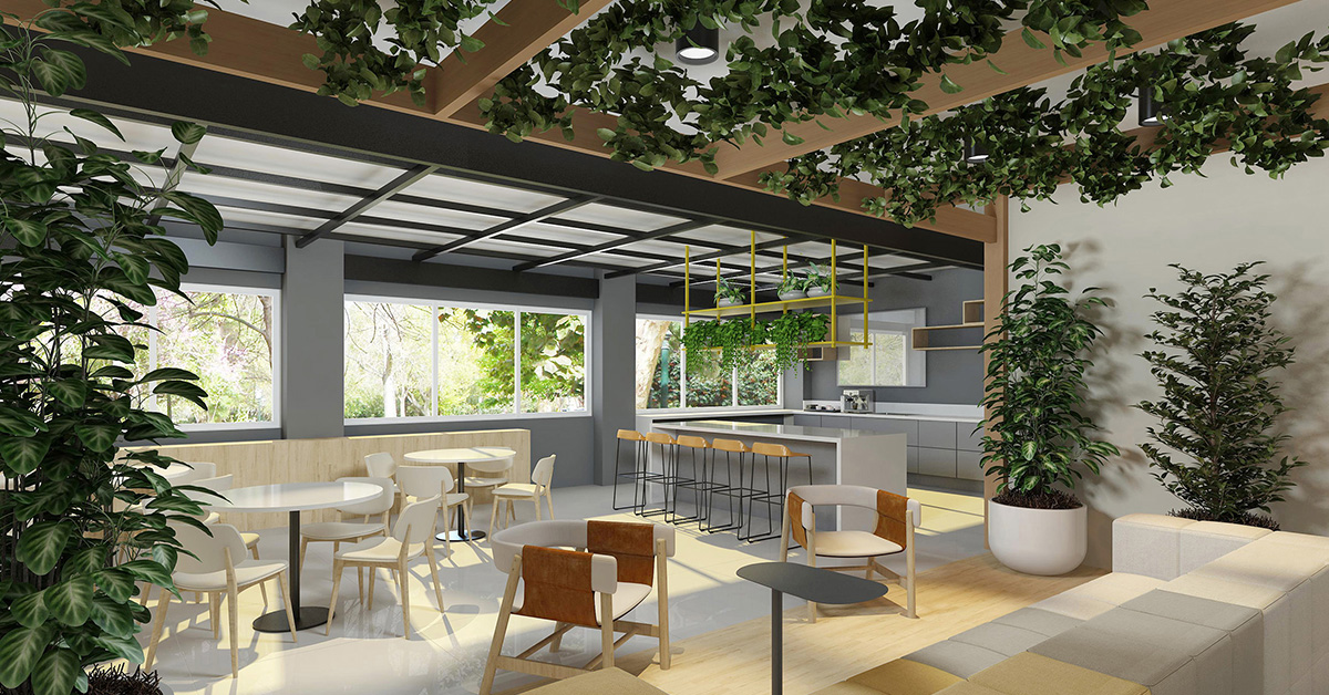 Mobiliário da RS Design acompanha projetos focados em design biofílico e ajuda os ambientes a transmitir a tão sonhada sensação de bem-estar.