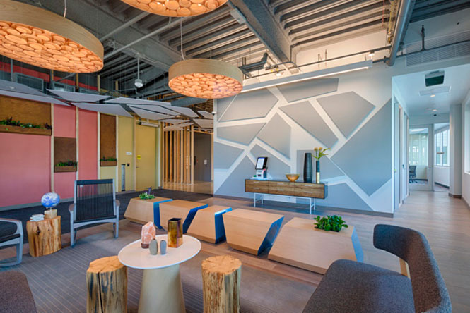 O novo espaço, em homenagem a produção de sal,na sede do Google em Mountain View, Califórnia, EUA., é referência de projeto para empresas jovens e antenadas nas tendências de mercado.