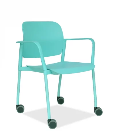 Cadeira para Treinamento Polipropileno Liric com rodízios
